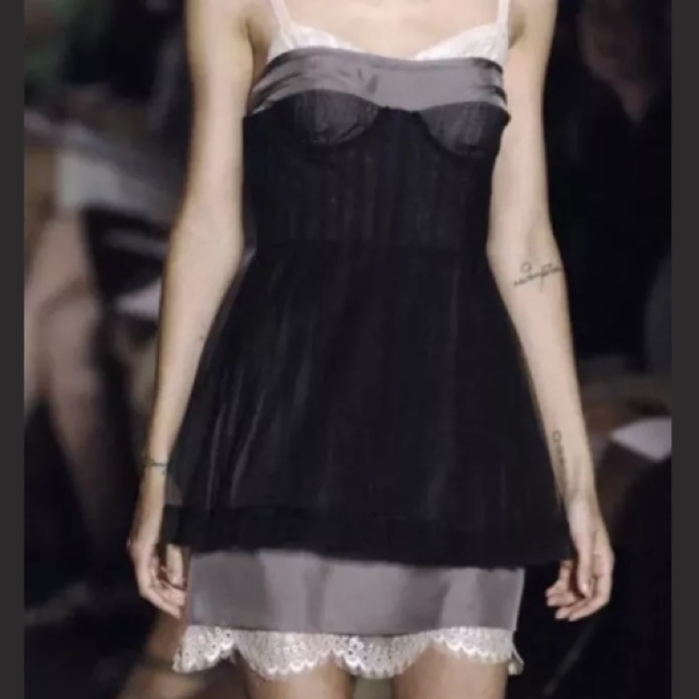 Bcbgmaxazria Runway Corset Organza Dress Sz 4 - Picture 3 of 5